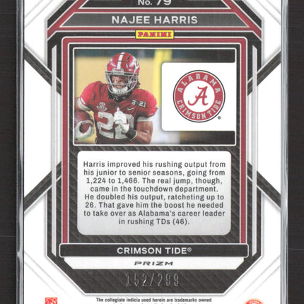 2023 Panini Prizm Draft Picks Najee Harris #79 Red 152/299