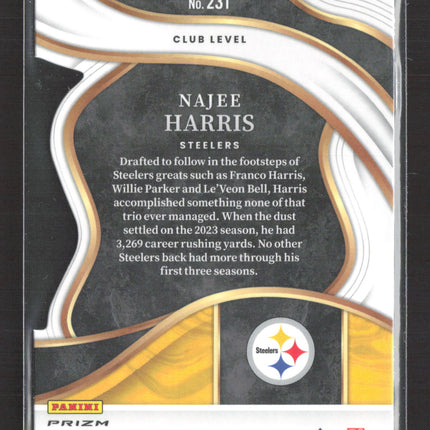 2024 Panini Select Prizm Najee Harris #231 Club Level