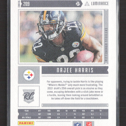 2022 Panini Chronicles Luminance Najee Harris #209 RC