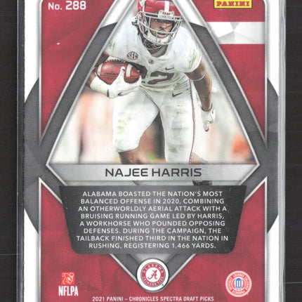 2021 Panini Chronicles Spectra Draft Picks Najee Harris #288 RC