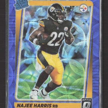 2021 Panini Donruss Optic Prizm Najee Harris #213 Blue Scope