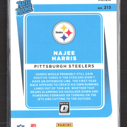 2021 Panini Donruss Optic Prizm Najee Harris #213 Blue Scope