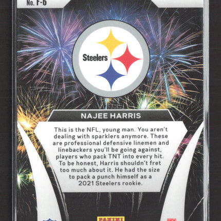 2021 Panini Prizm Fireworks Najee Harris #F-6 RC
