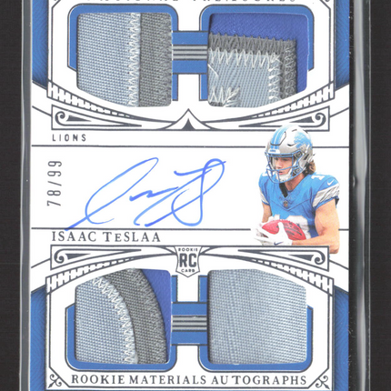 2026 Panini National Treasures Isaac TeSlaa Quad Patch RC 78/99 Rookie Auto