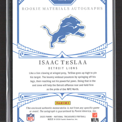 2026 Panini National Treasures Isaac TeSlaa Quad Patch RC 78/99 Rookie Auto