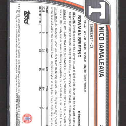 2024 Bowman Chrome University Nico Iamaleava #139 1st Bowman
