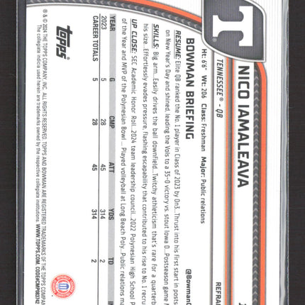2024 Bowman Chrome Nico Iamaleava #139 Refractor 1st Bowman