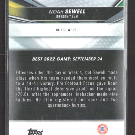 2022 Bowman University Noah Sewell #7