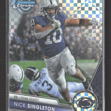 2023 Bowman Chrome University Nick Singleton #114 X-Fractor
