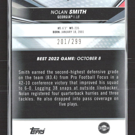 2022 Bowman University Nolan Smith #8 Atomic Refractor 201/299