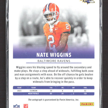 2024 Panini Prestige Xtra Points Nate Wiggins #314 RC Auto