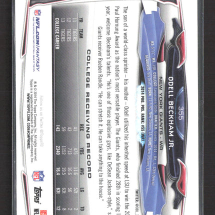 2014 Topps Odell Beckham Jr. #355 RC
