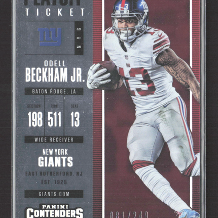 2017 Panini Contenders Playoff Ticket Odell Beckham Jr. #81 081/249
