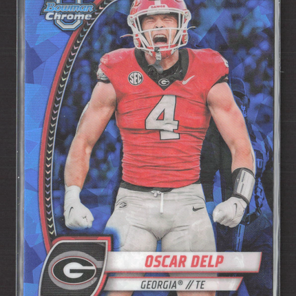 2024 Bowman Chrome University Oscar Delp #192 Blue Sapphire Refractor