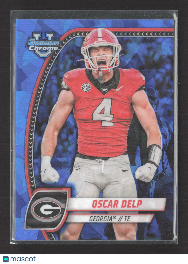 2024 Bowman Chrome University Oscar Delp #192 Blue Sapphire Refractor