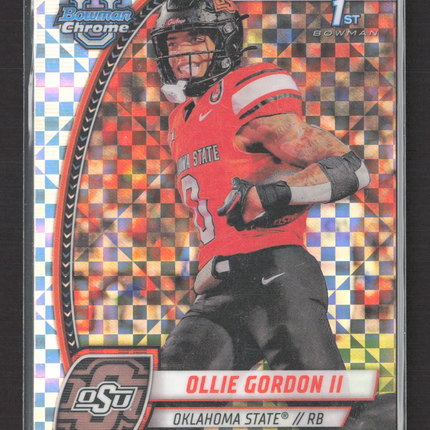 2024 Bowman Chrome University Ollie Gordon II #197 X-Fractor 1st Bowman