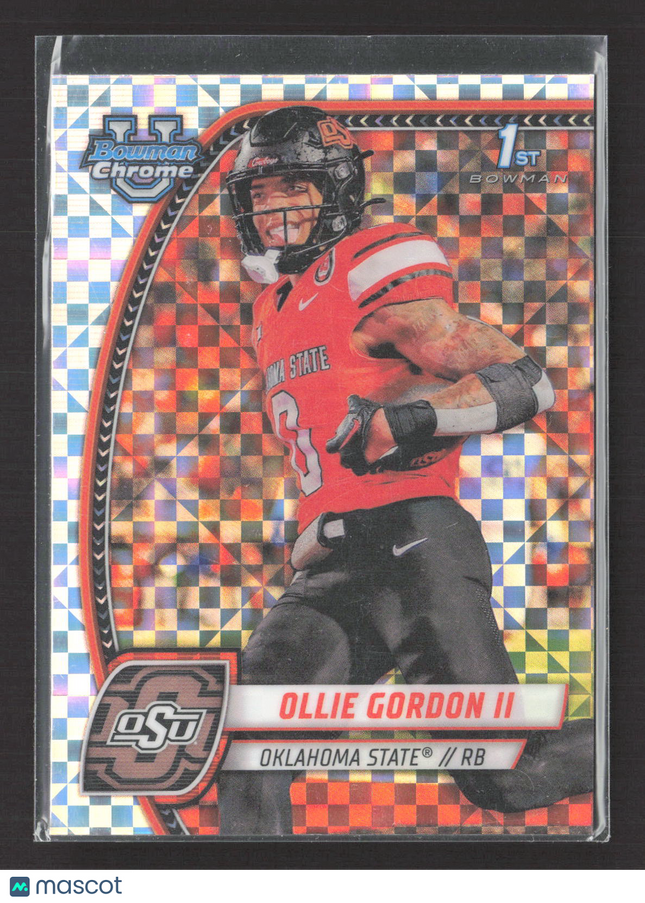 2024 Bowman Chrome University Ollie Gordon II #197 X-Fractor 1st Bowman