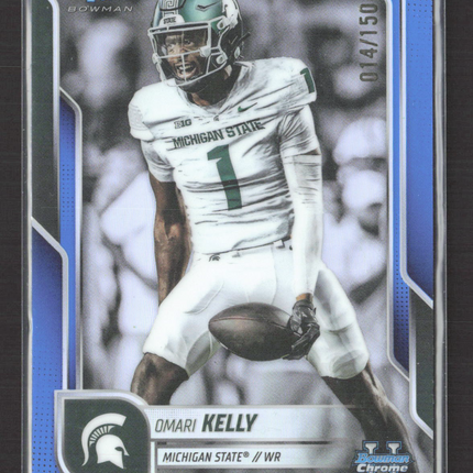 2025 Bowman Chrome Omari Kelly #38 Blue Refractor /150
