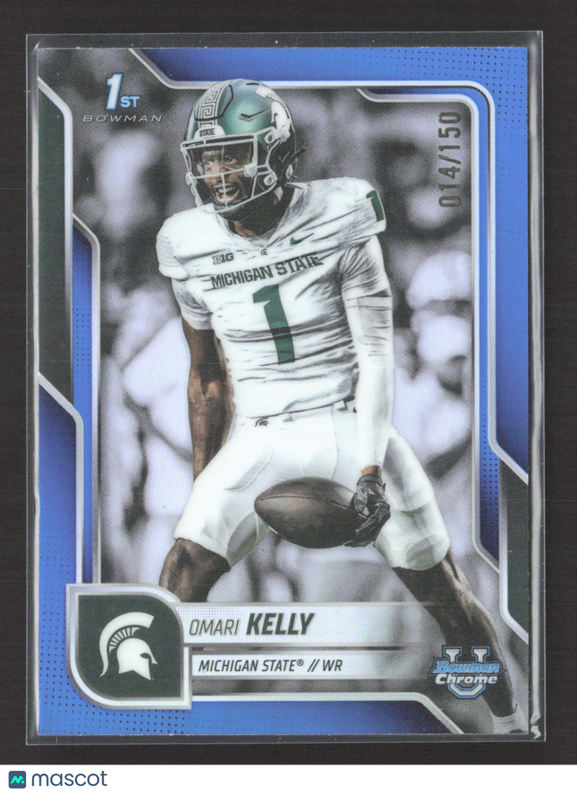 2025 Bowman Chrome Omari Kelly #38 Blue Refractor /150