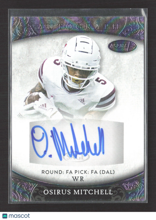 2021 SAGE Aspire Football Osirus Mitchell #ASP-77 Auto