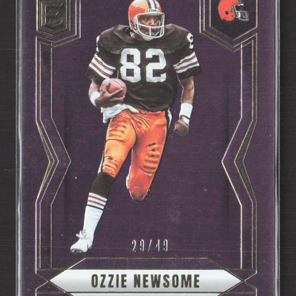 2025 Panini Donruss Elite Ozzie Newsome #78 Purple 29/49