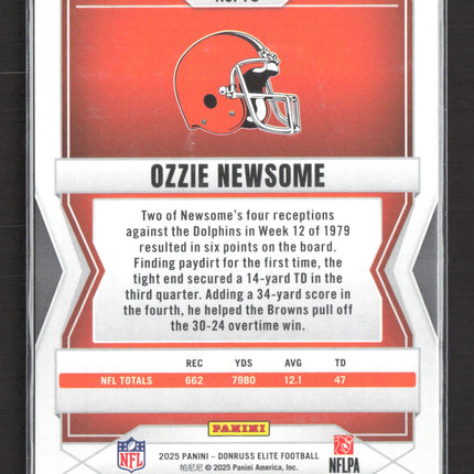 2025 Panini Donruss Elite Ozzie Newsome #78 Purple 29/49