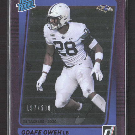 2021 Panini Donruss Football Odafe Oweh #345 Purple 197/500