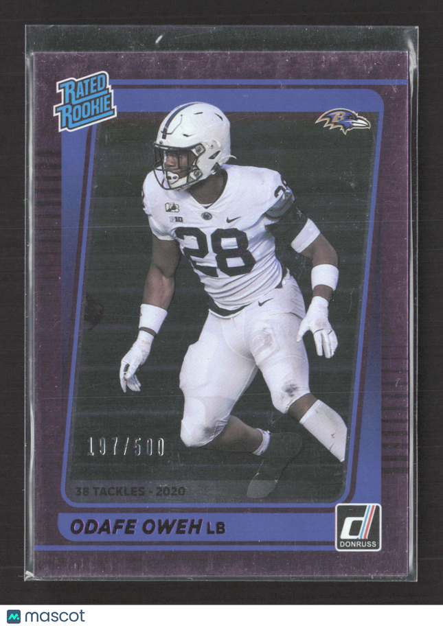 2021 Panini Donruss Football Odafe Oweh #345 Purple 197/500