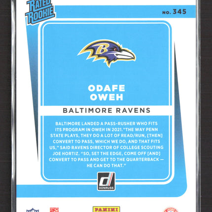 2021 Panini Donruss Football Odafe Oweh #345 Purple 197/500