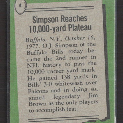 1978 Topps O.J. Simpson #4