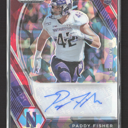 2021 Panini Prizm Draft Picks Paddy Fisher #DPA-PAD Red Choice RC Auto