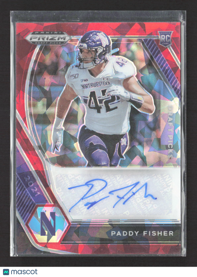 2021 Panini Prizm Draft Picks Paddy Fisher #DPA-PAD Red Choice RC Auto