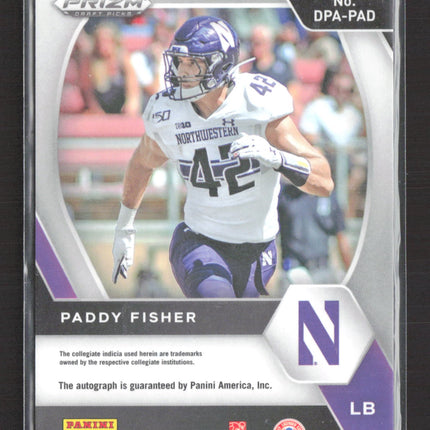 2021 Panini Prizm Draft Picks Paddy Fisher #DPA-PAD Red Choice RC Auto