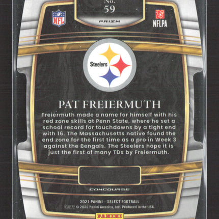 2022 Panini Select Concourse Pat Freiermuth #59 Red White Blue Prizm RC