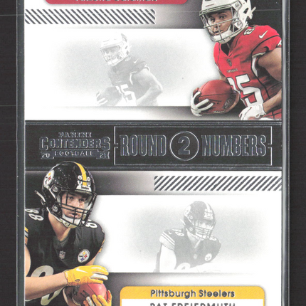 2021 Panini Contenders Football Round 2 Numbers Pat Freiermuth Rondale #RN-RMO