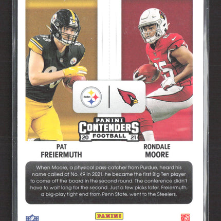 2021 Panini Contenders Football Round 2 Numbers Pat Freiermuth Rondale #RN-RMO