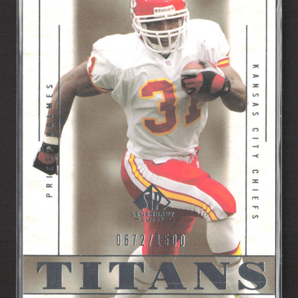 2002 Upper Deck SP Legendary Cuts Titans Gridiron Priest Holmes #109 0672/1500