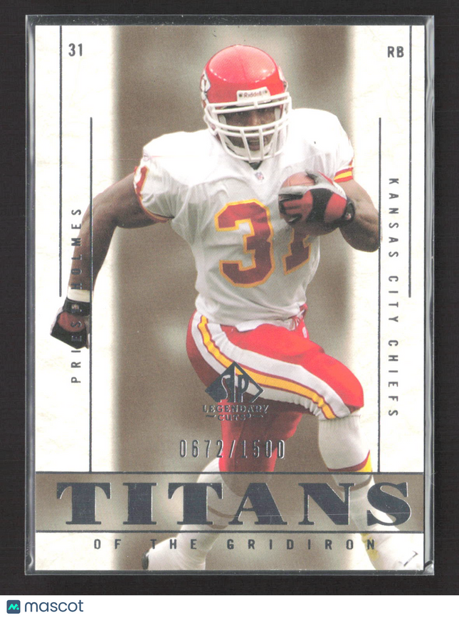 2002 Upper Deck SP Legendary Cuts Titans Gridiron Priest Holmes #109 0672/1500