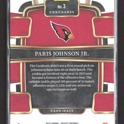 2024 Panini Select Concourse Paris Johnson Jr. #3 RC