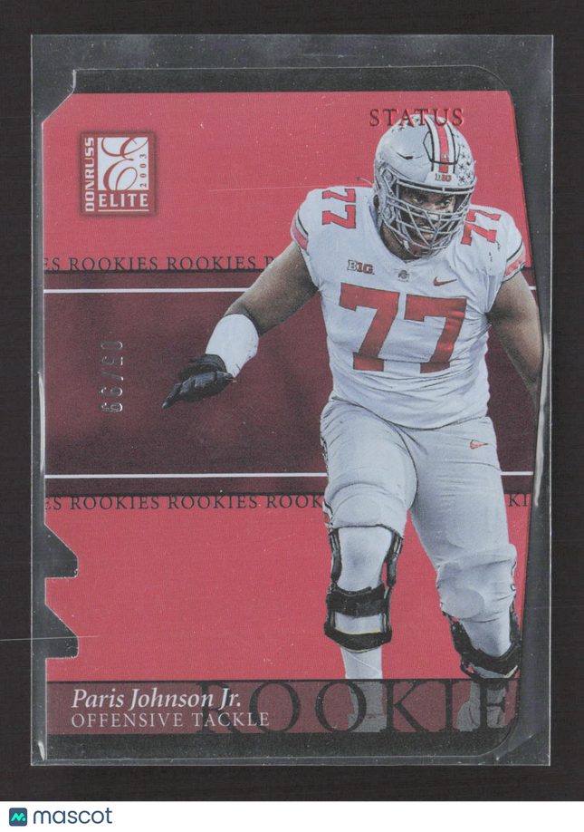 2023 Panini Donruss Elite Football Paris Johnson Jr. #50 Status 05/99