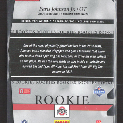 2023 Panini Donruss Elite Football Paris Johnson Jr. #50 Status 05/99