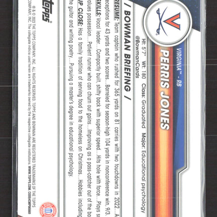 2023 Bowman Chrome University Perris Jones #108