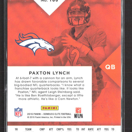 2016 Panini Donruss Elite Paxton Lynch #169 /199