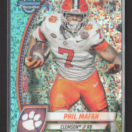 2024 Bowman Chrome University Phil Mafah #144 Aqua Shimmer Refractor /275