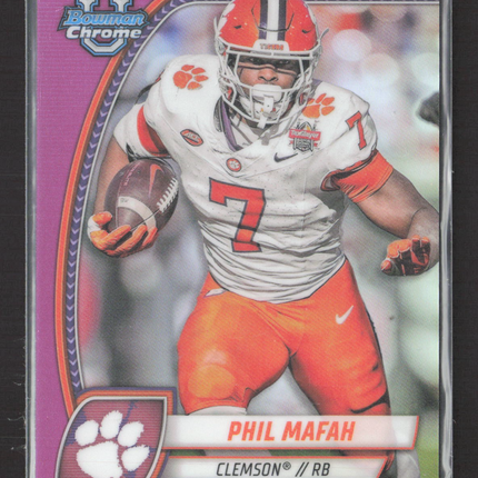 2024 Bowman Chrome University Phil Mafah #144 Purple Refractor /150