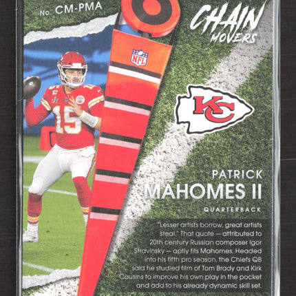 2021 Panini Contenders Chain Movers Patrick Mahomes II #CM-PMA
