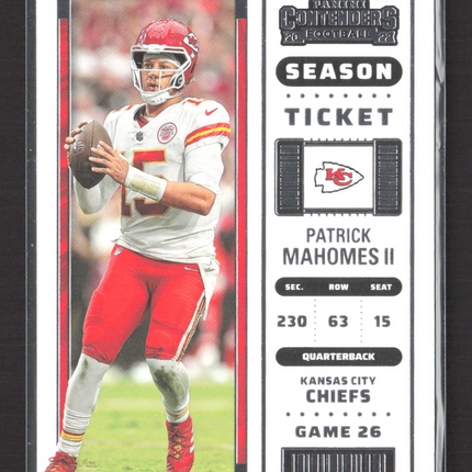 2022 Panini Contenders Season Ticket Patrick Mahomes II #58