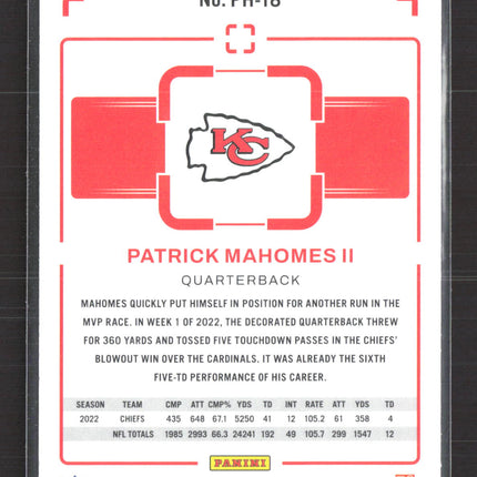2023 Panini Chronicles Photogenic Patrick Mahomes II #PH-18