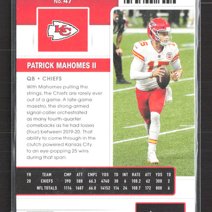 2021 Panini Contenders Football Patrick Mahomes II #47