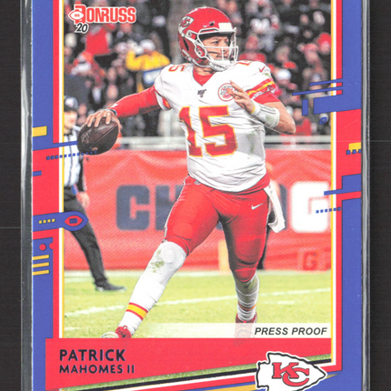 2020 Panini Donruss Patrick Mahomes II #1 Press Proof